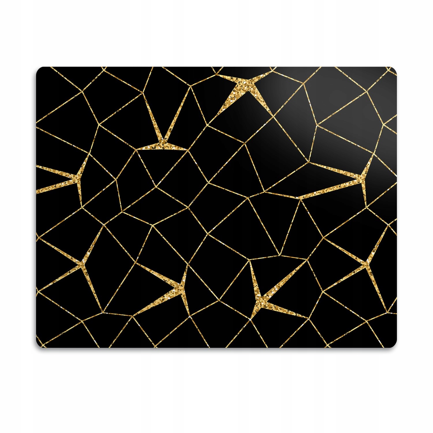 Levně Podložka pod misku pro psa Zlato-černá mozaika 90x60