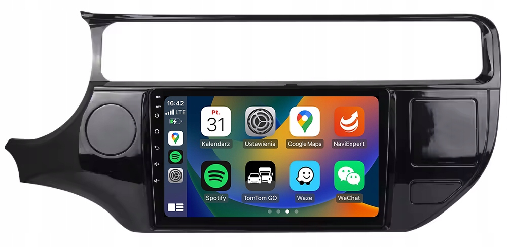 Kia Rio 2011-2017 Rádio Navigace Android Carplay Mapy Aplikace