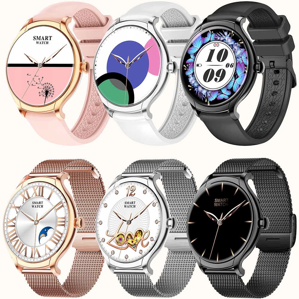 SMARTWATCH ZEGAREK DAMSKI Z FUNKCJĄ ROZMOWY 2PASKI Stan opakowania oryginalne