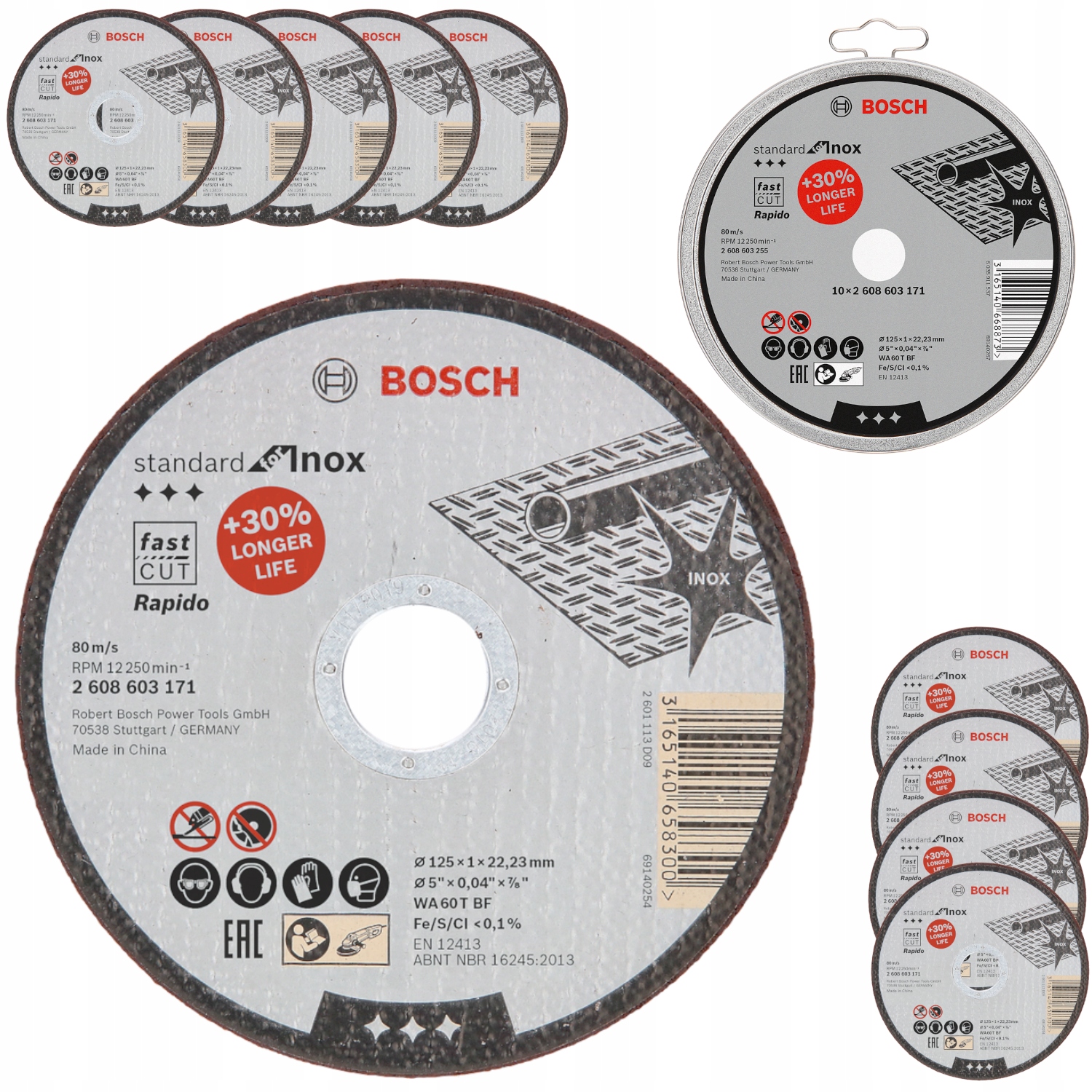 

Tarcza do stali nierdzewnej 125x1mm Inox 10e Bosch