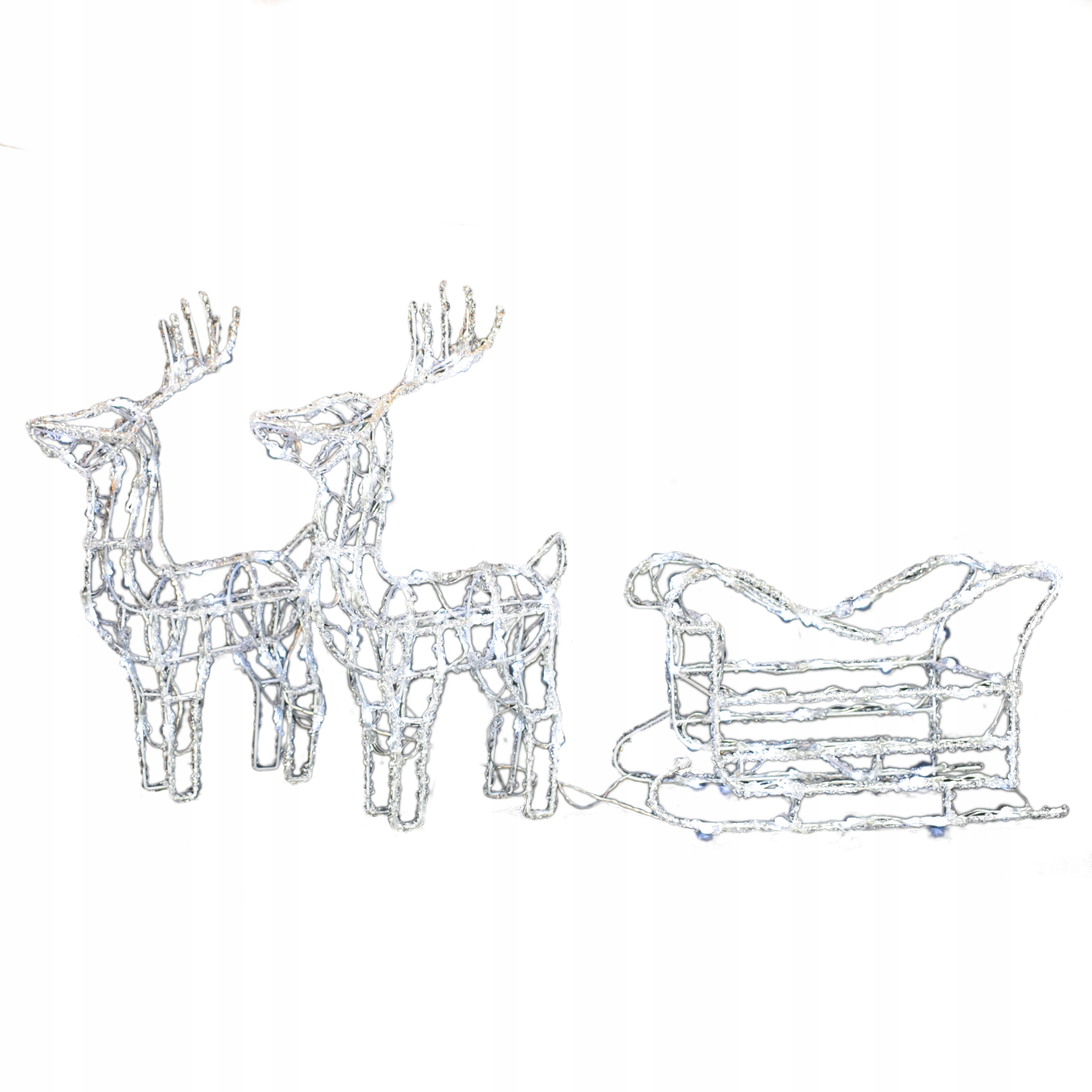 Soby so saňami, osvetlenie, ozdoba