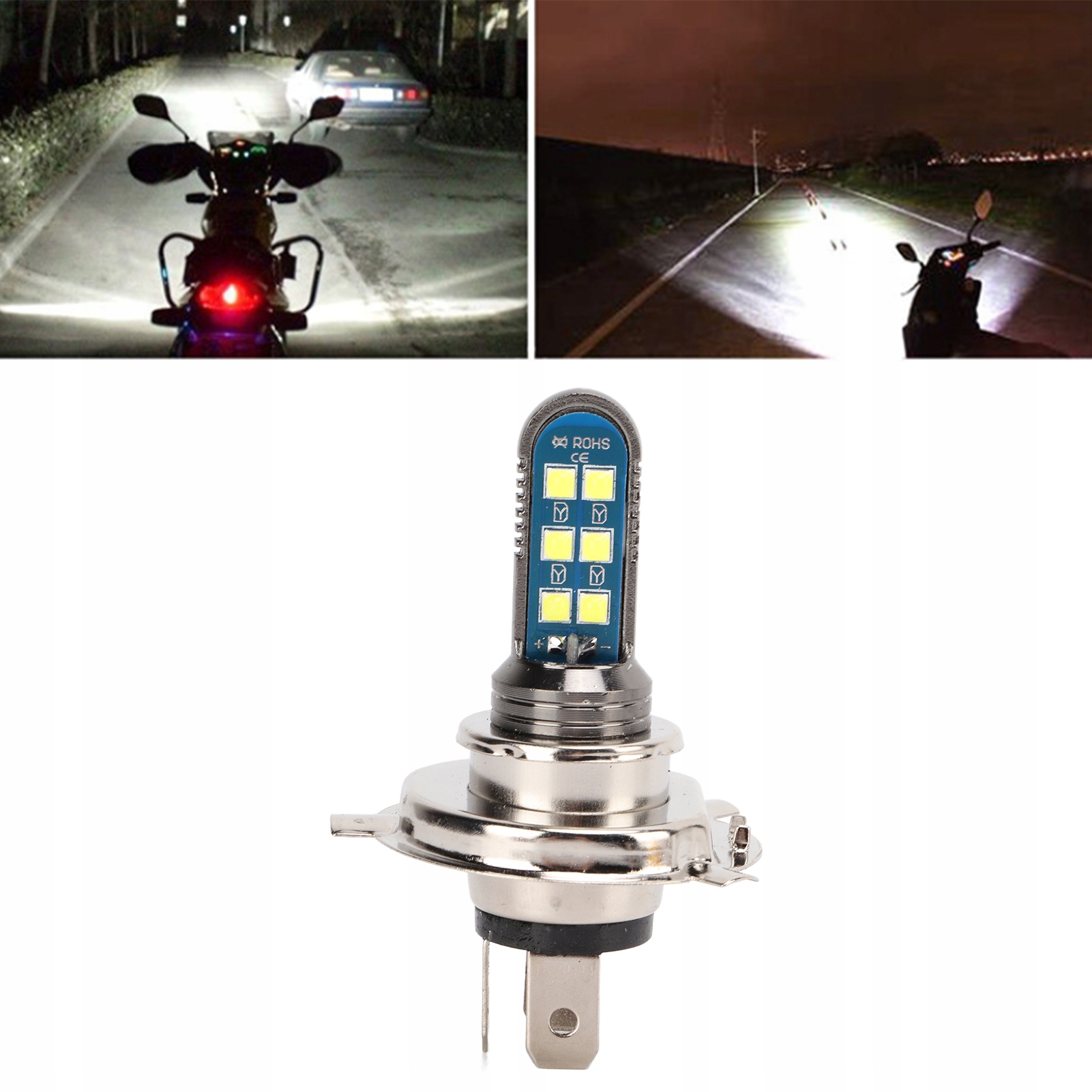 REFLEKTOR MOTOCYKL POJAZD ELEKTRYCZ 12LED H4 LED Stan opakowania oryginalne