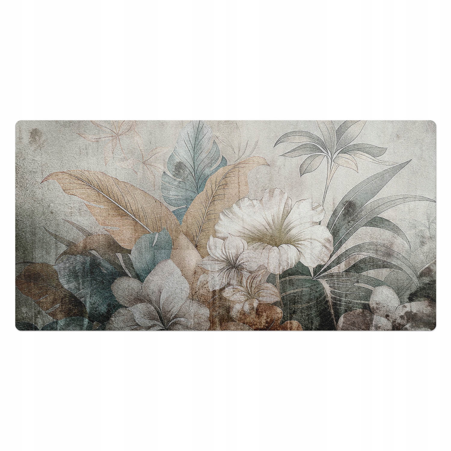 Designová ochranná podložka pod notebook Retro květinový design 100 x 50 cm