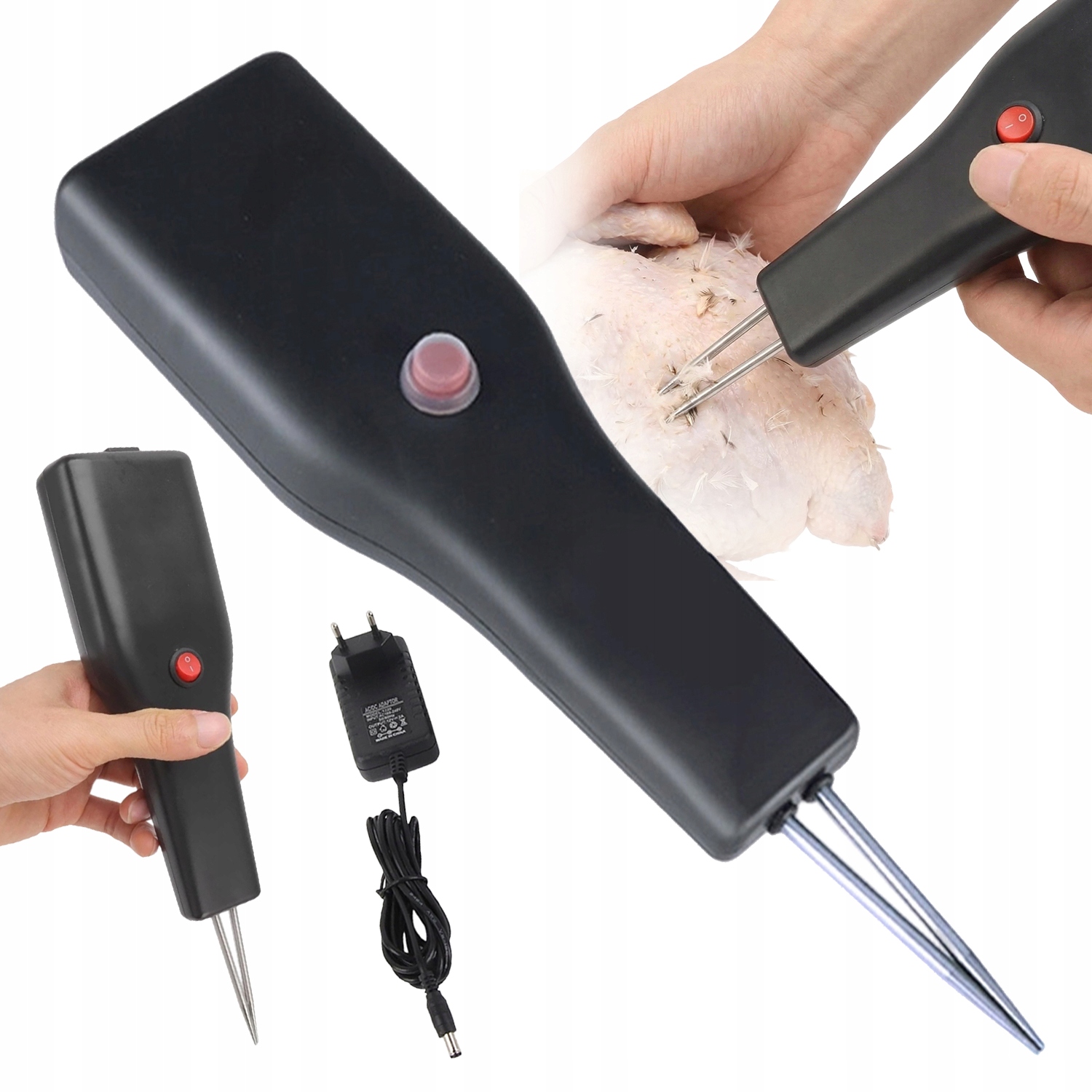 Elektrický Strojek Na Škubání Kachen Kuřecí Husa Akumulátorový 2400MAH