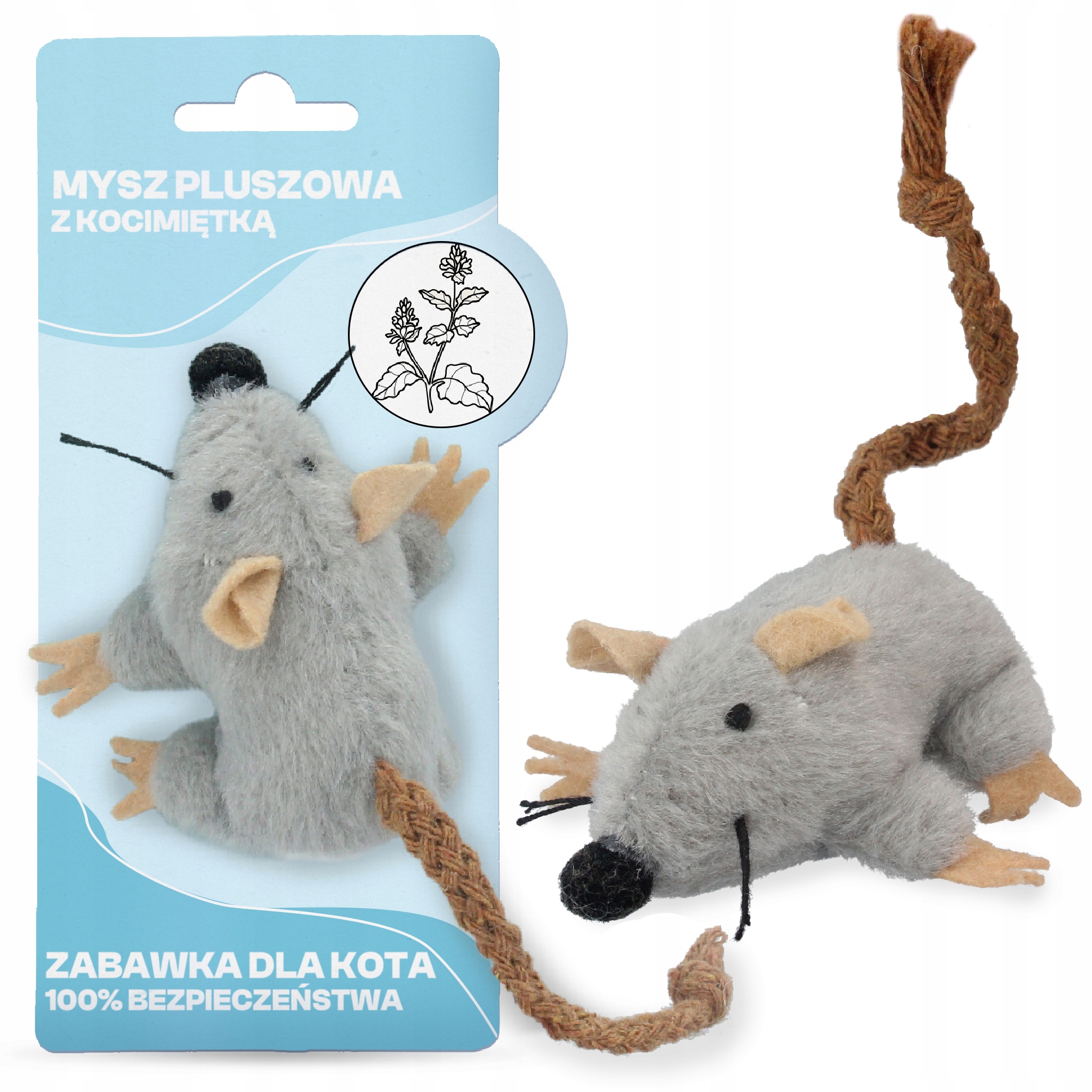 

Myszka Mysz Pluszowa Zabawka Kocimiętka Kota 7 cm