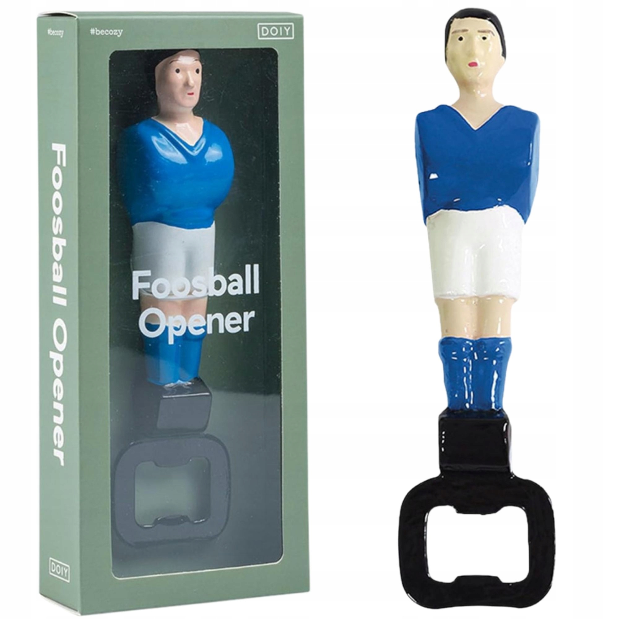 Designový otvírák na pivo Fotbalista na lahve Doiy Délka 16 cm