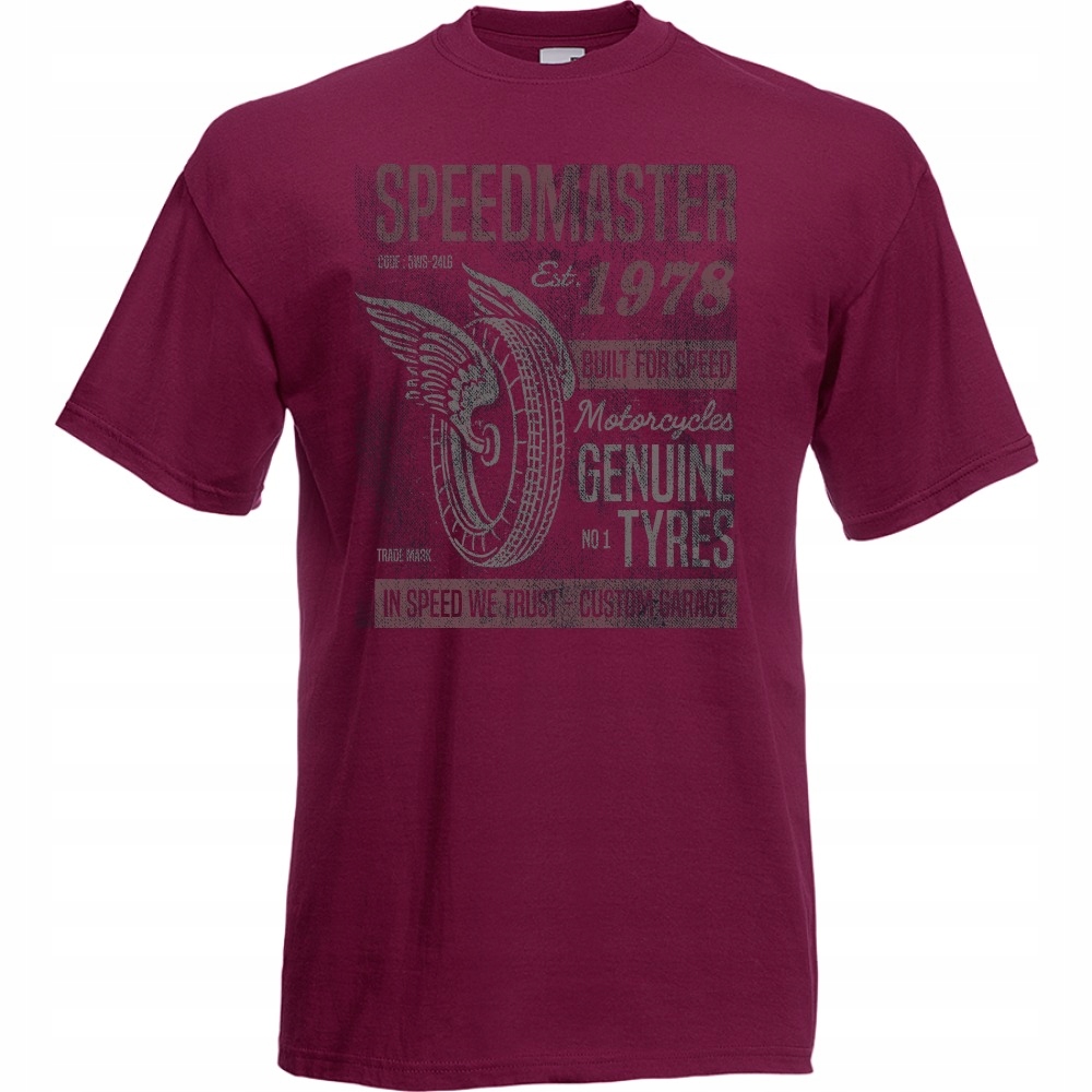 

Koszulka silnik motocykl motor speed M burgund