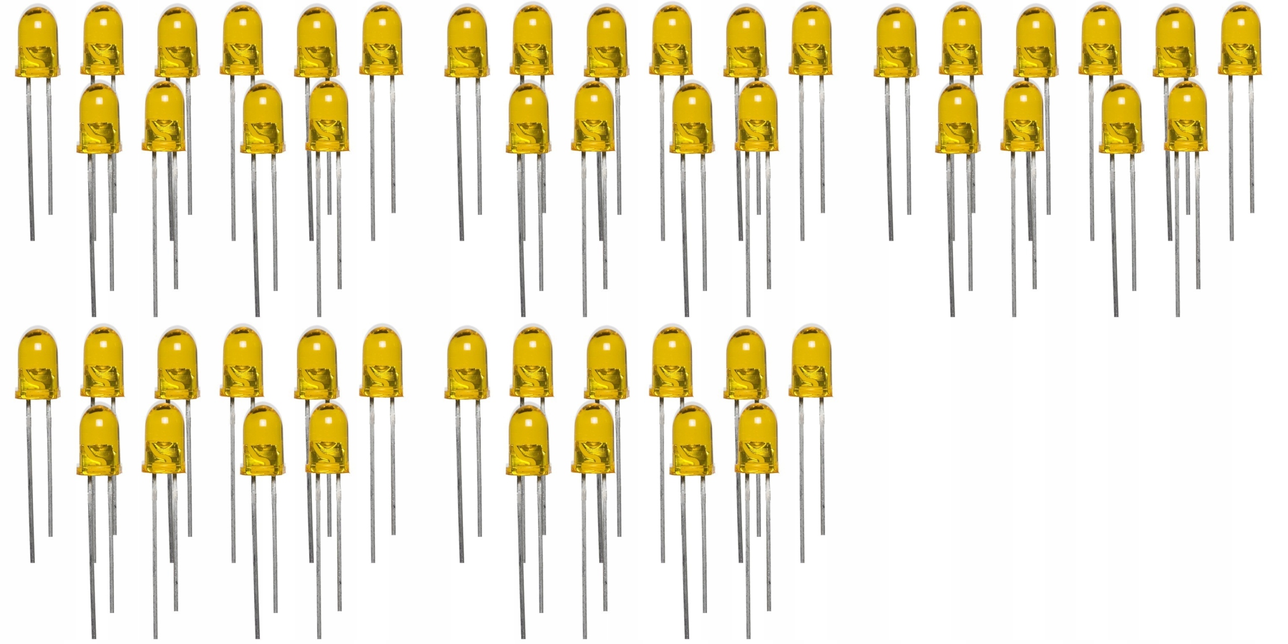 DIODY LED 3MM ŻÓŁTE ZESTAWY KOMPLET 50SZT