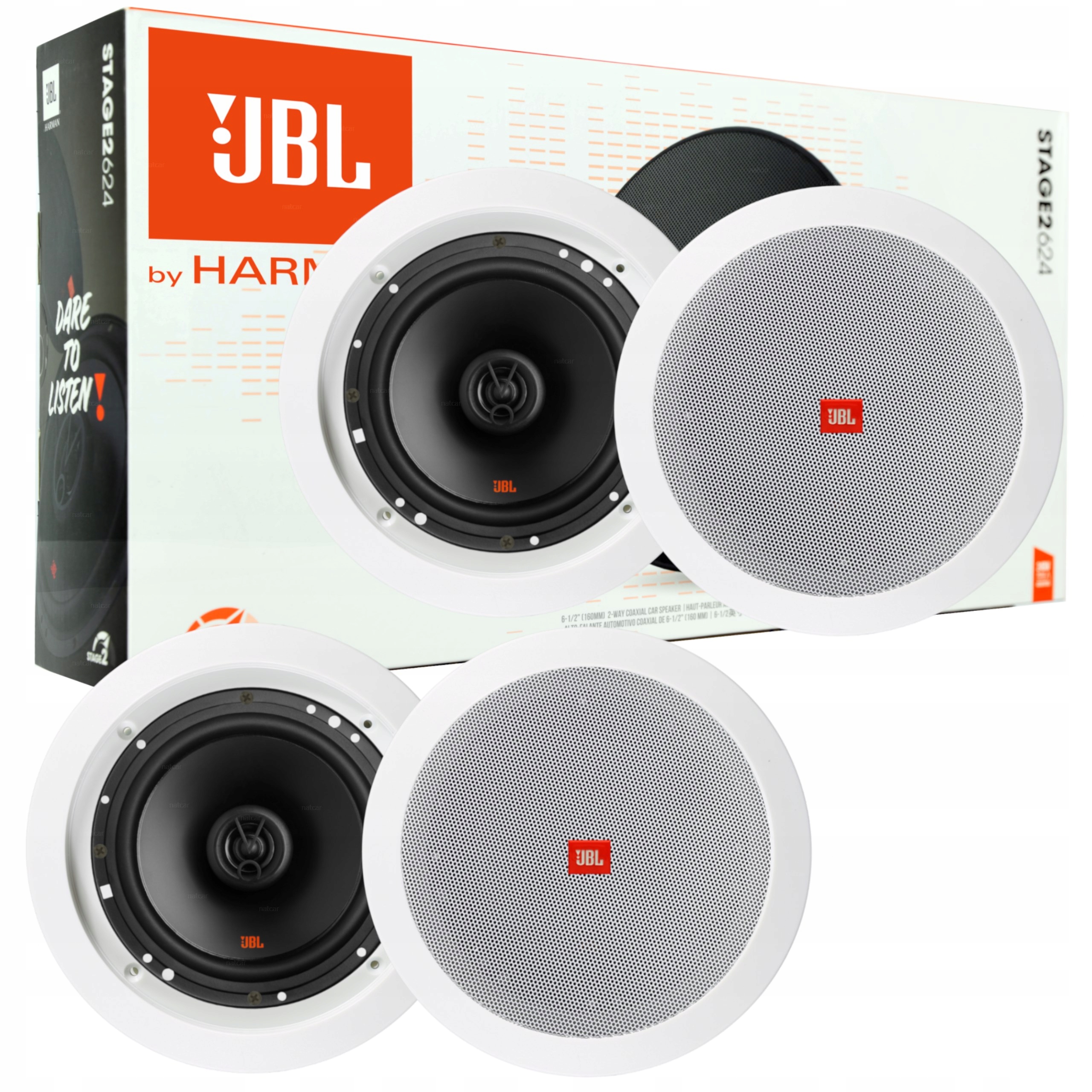GŁOŚNIKI JBL 240W + MASKOWNICE SUFITOWE 2szt.