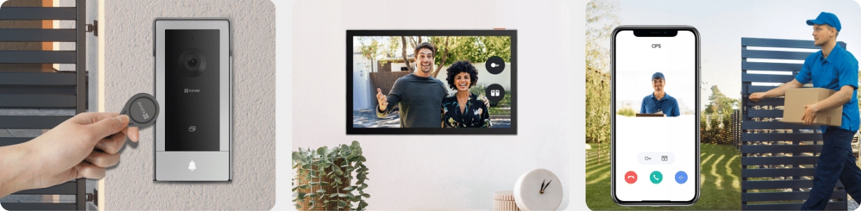 WIDEODOMOFON DOMFON WIFI EZVIZ CP5 2-ŻYŁOWY FULL HD FURTKA BRAMA CZYTNIK Łączność Przewodowy Wi-Fi