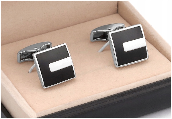 METALOWE Spinki do Mankietów Koszul PUDEŁKO sk5-17 Kod producenta SKP15-17MM