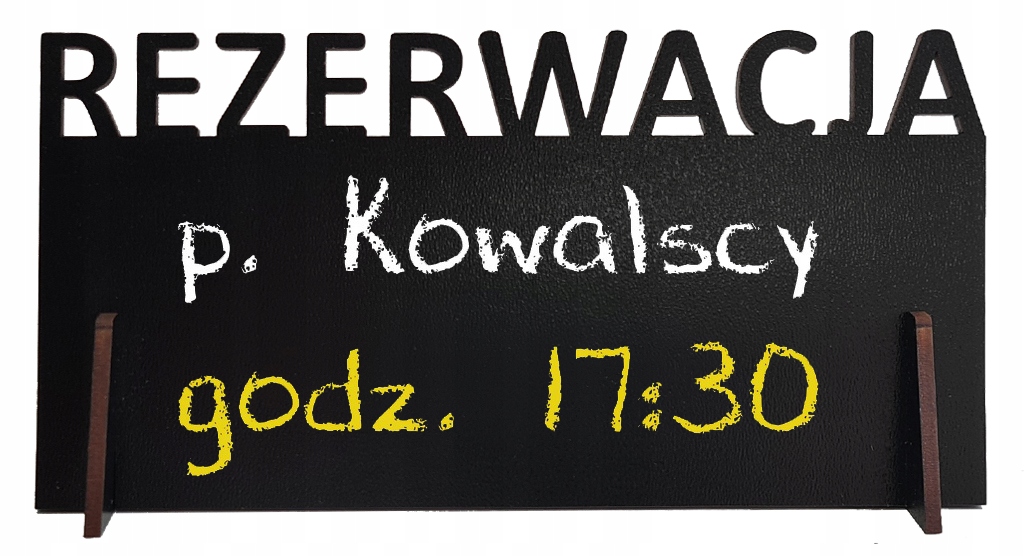 TABLICZKA REZERWACJA STOJAK NA STOLIK DO PISANIA Kod producenta TKR 26