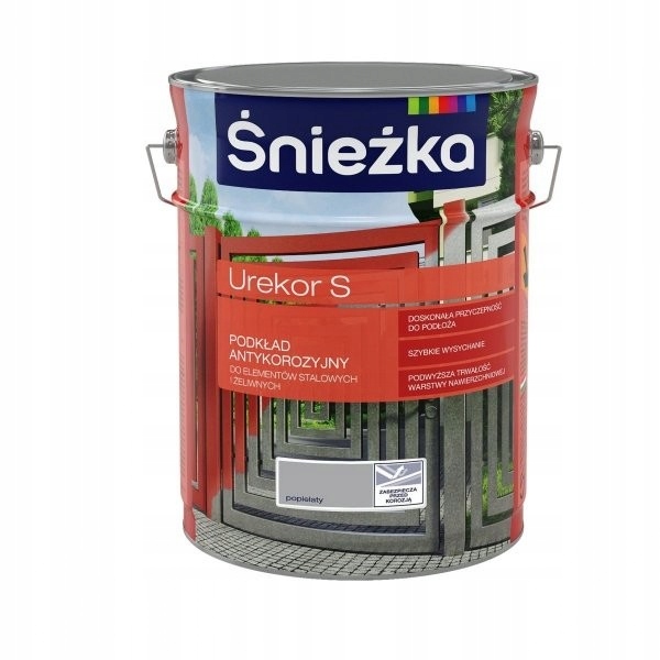 Podkład Farba antykorozyjna Śnieżka Urekor S popielaty 5l