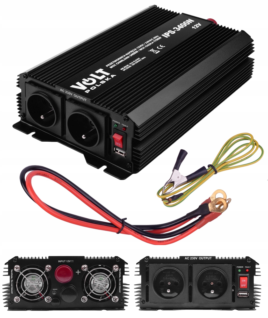 

Przetwornica 12V 230V 1700/3400W Usb Volt Polska
