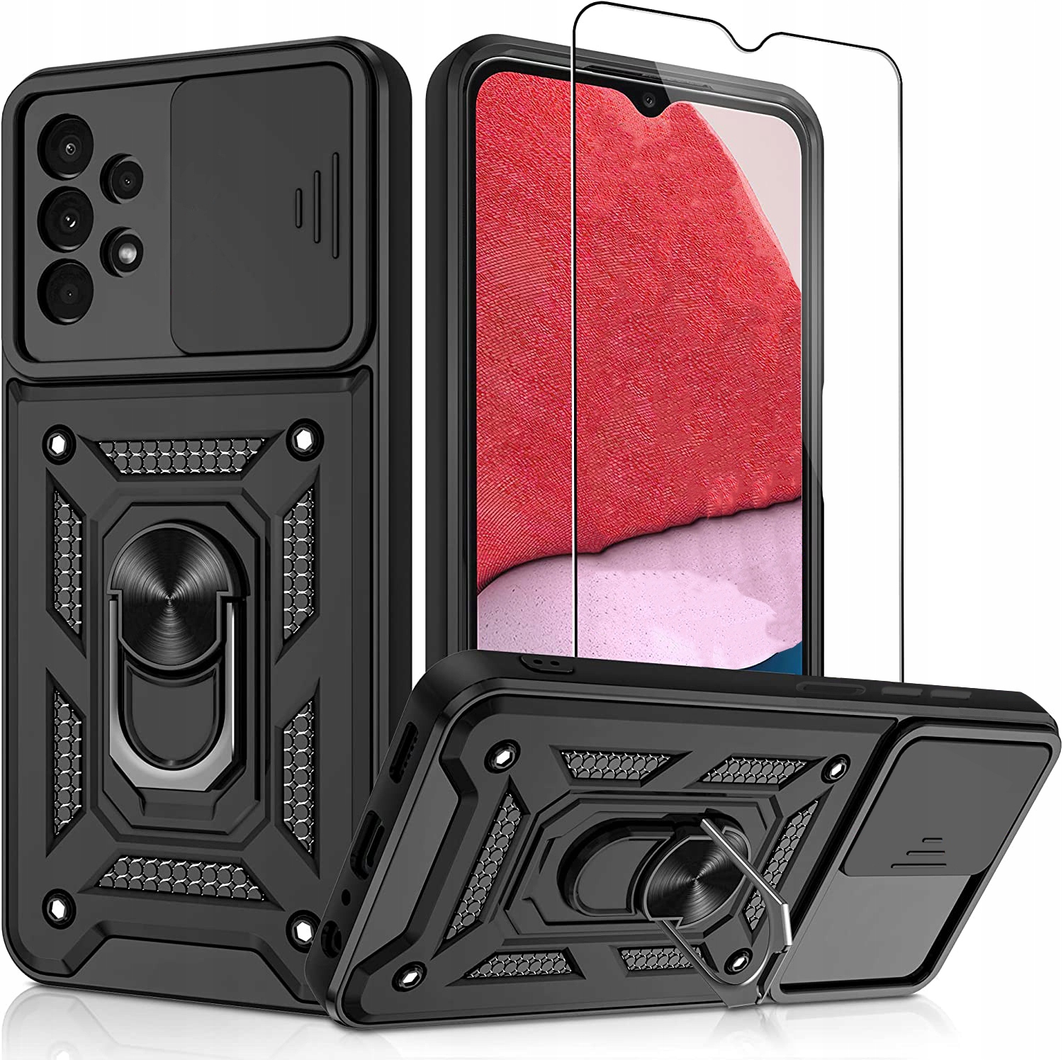 

Etui Pancerne Ring Szkło do Samsung Galaxy A13