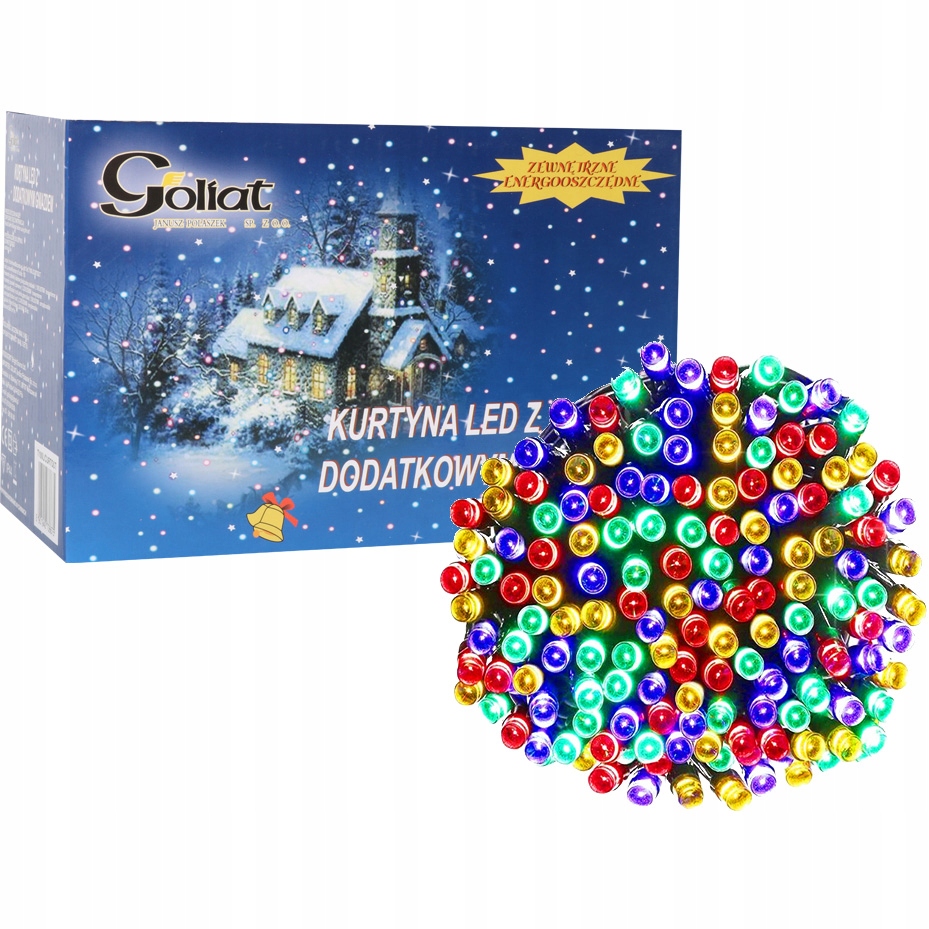 Záclona s 100 barevnými Led světly pro další zásuvky