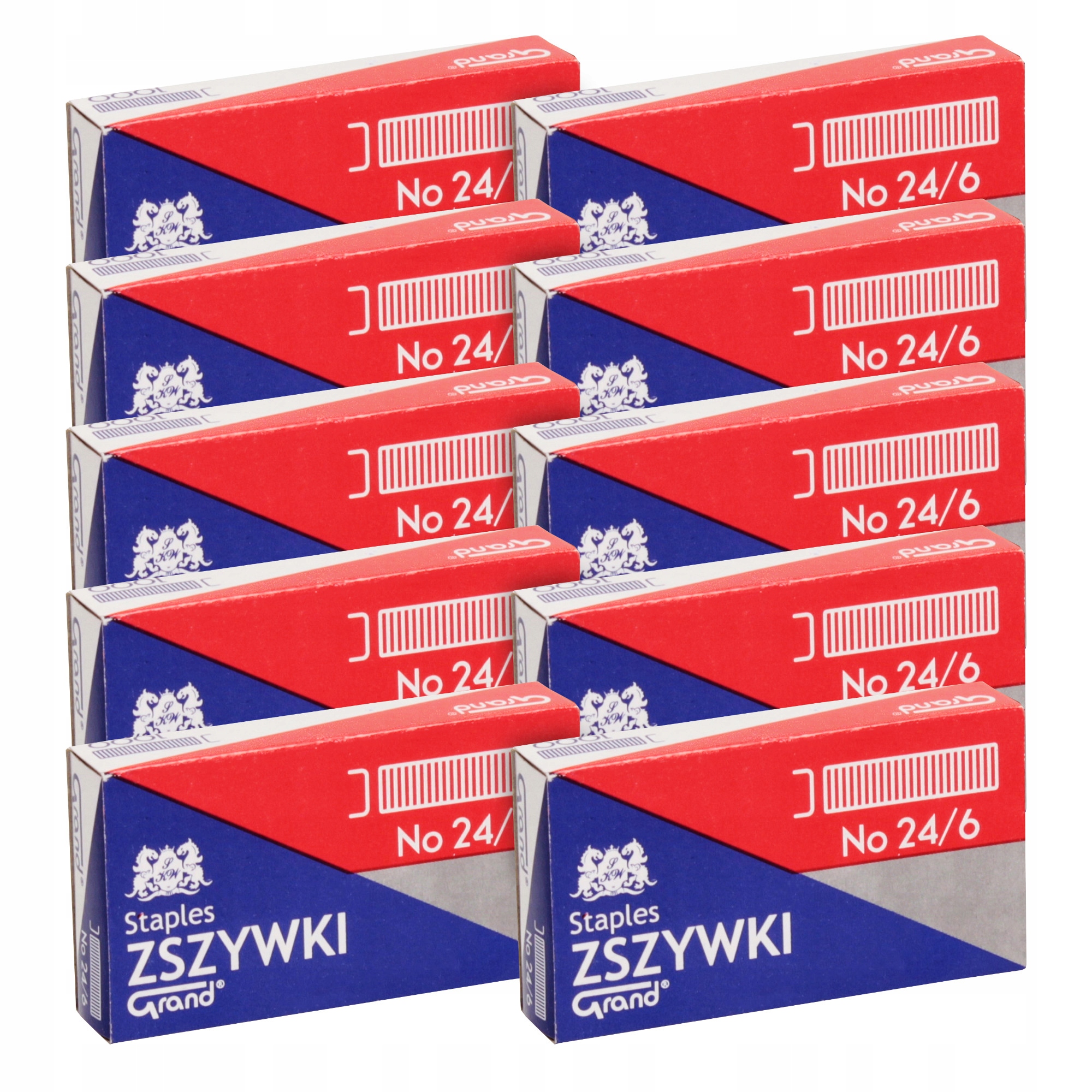 

Zszywki 24/6 cynkowe (1000) Grand 10szt.