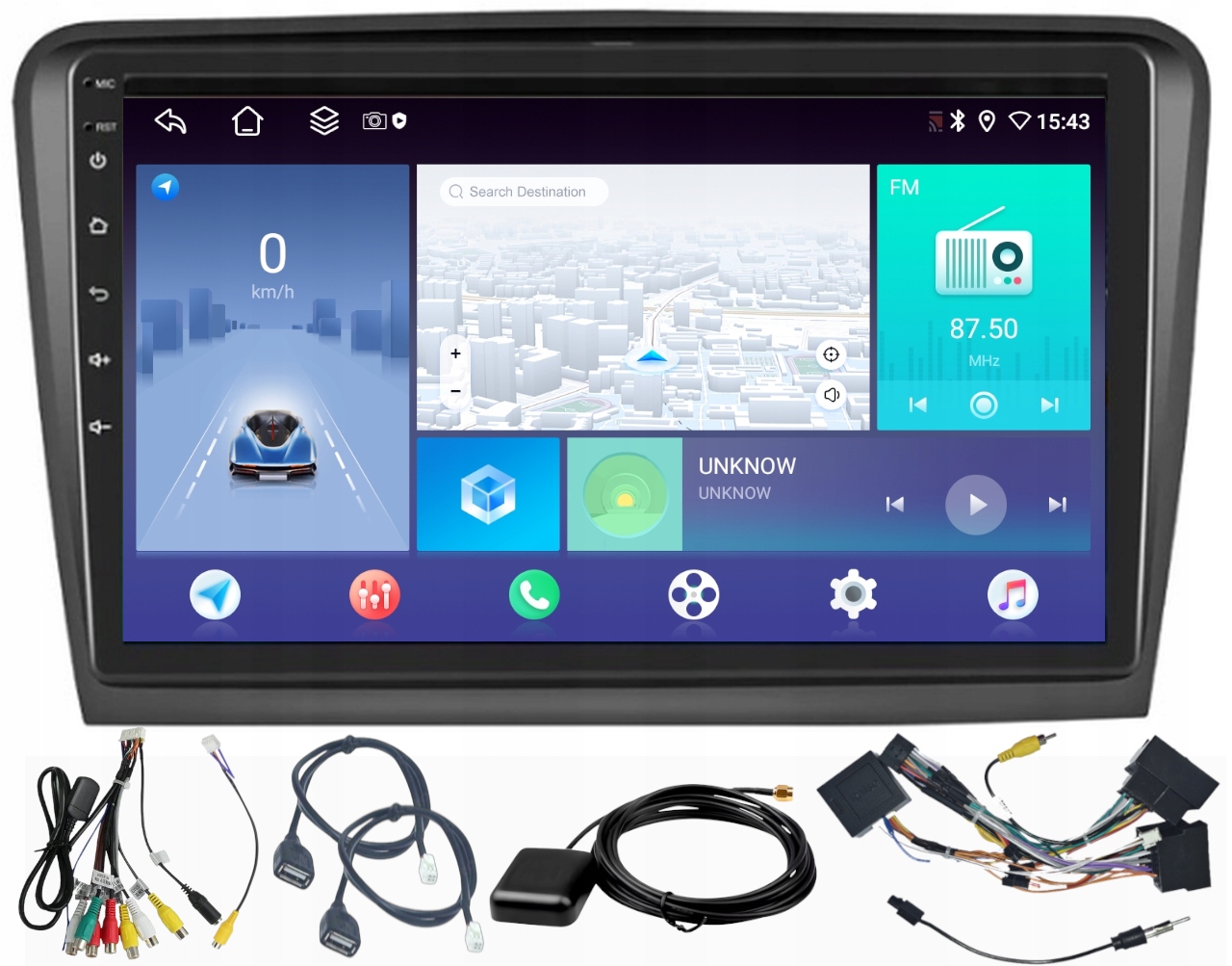 Rádio Navigácia Android Carplay Škoda Superb 2008-2015 4GB 64GB Sim