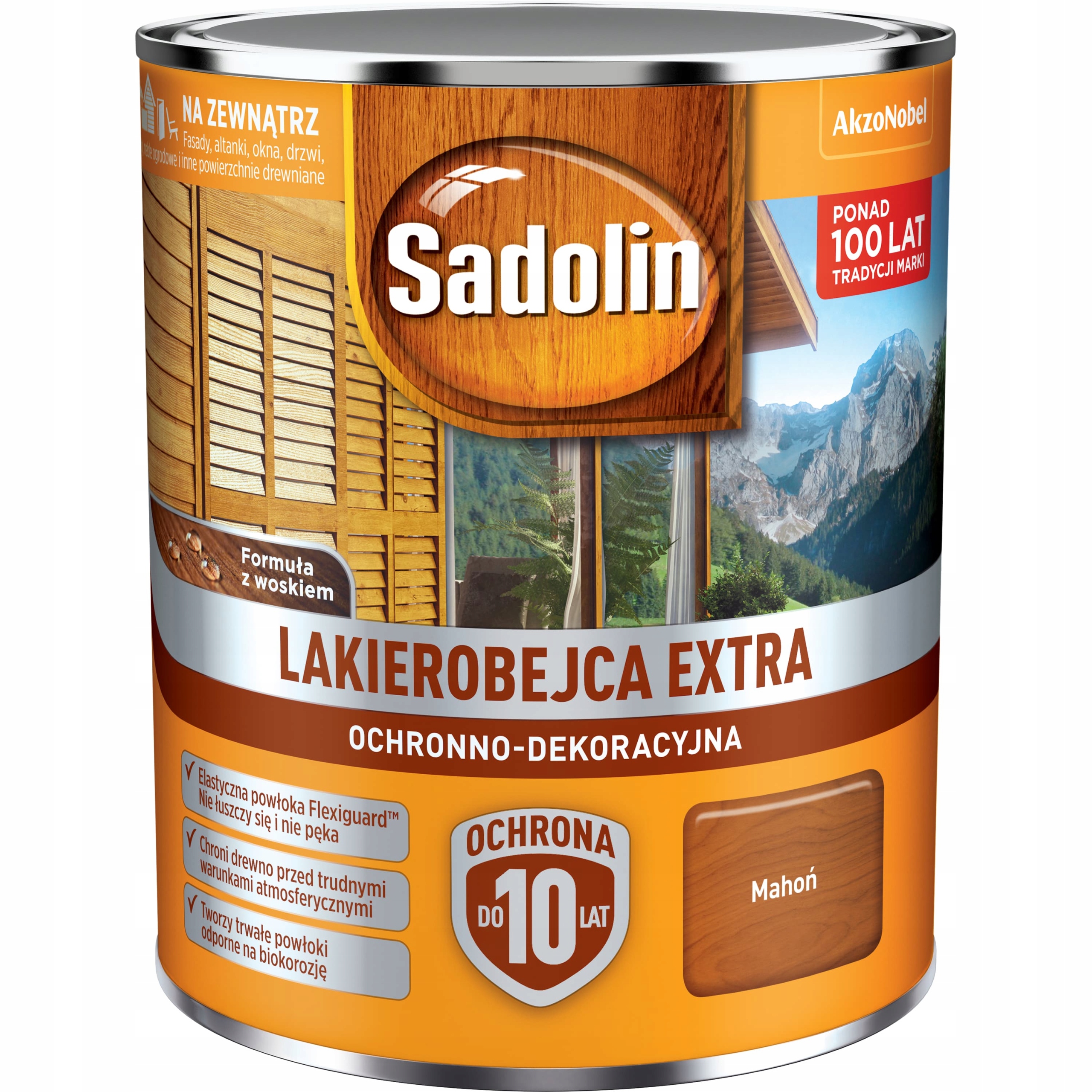 

Lakierobejca do drewna 0,75L Sadolin Extra Mahoń