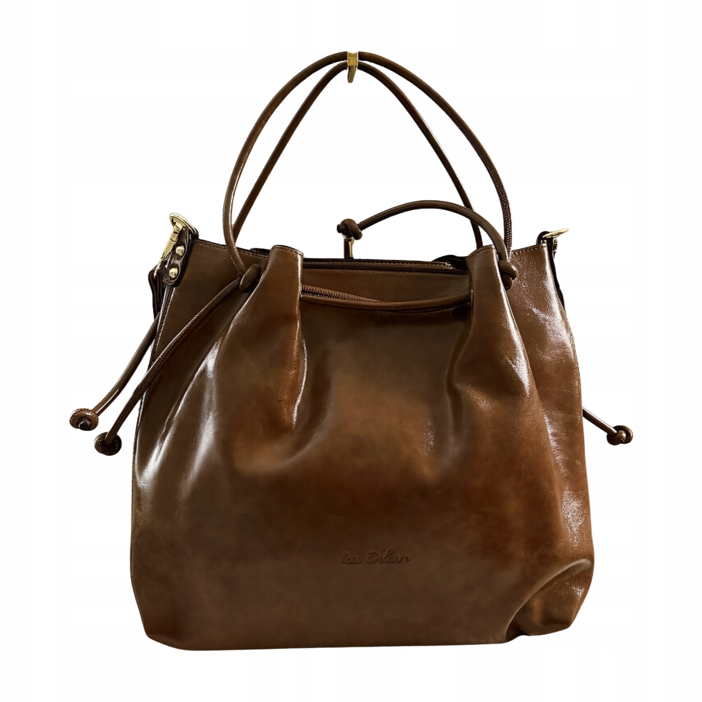 Ines Delaure kabelka shopper přes rameno taupe