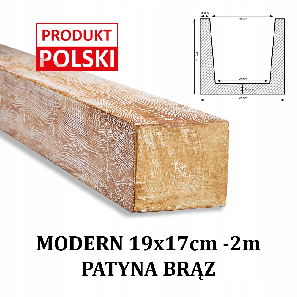 

Belki Rustykalne Belka Modern Imitacja 19x17 2m