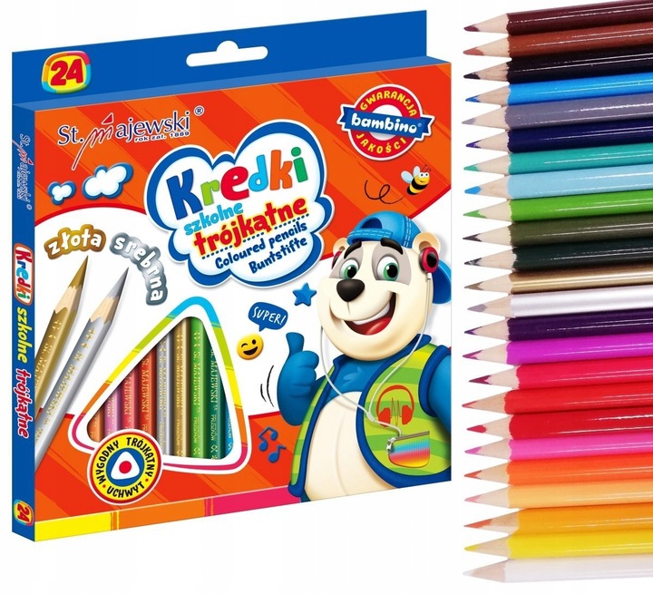 KREDKI BAMBINO OŁÓWKOWE 24KOL 18CM 2076 A'8
