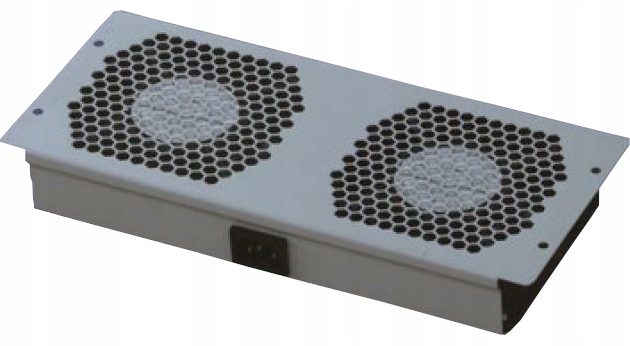 Panel Wentylacyjny Podsufitowy 2x Wentylator do Szaf Rack 19'' Toten szary