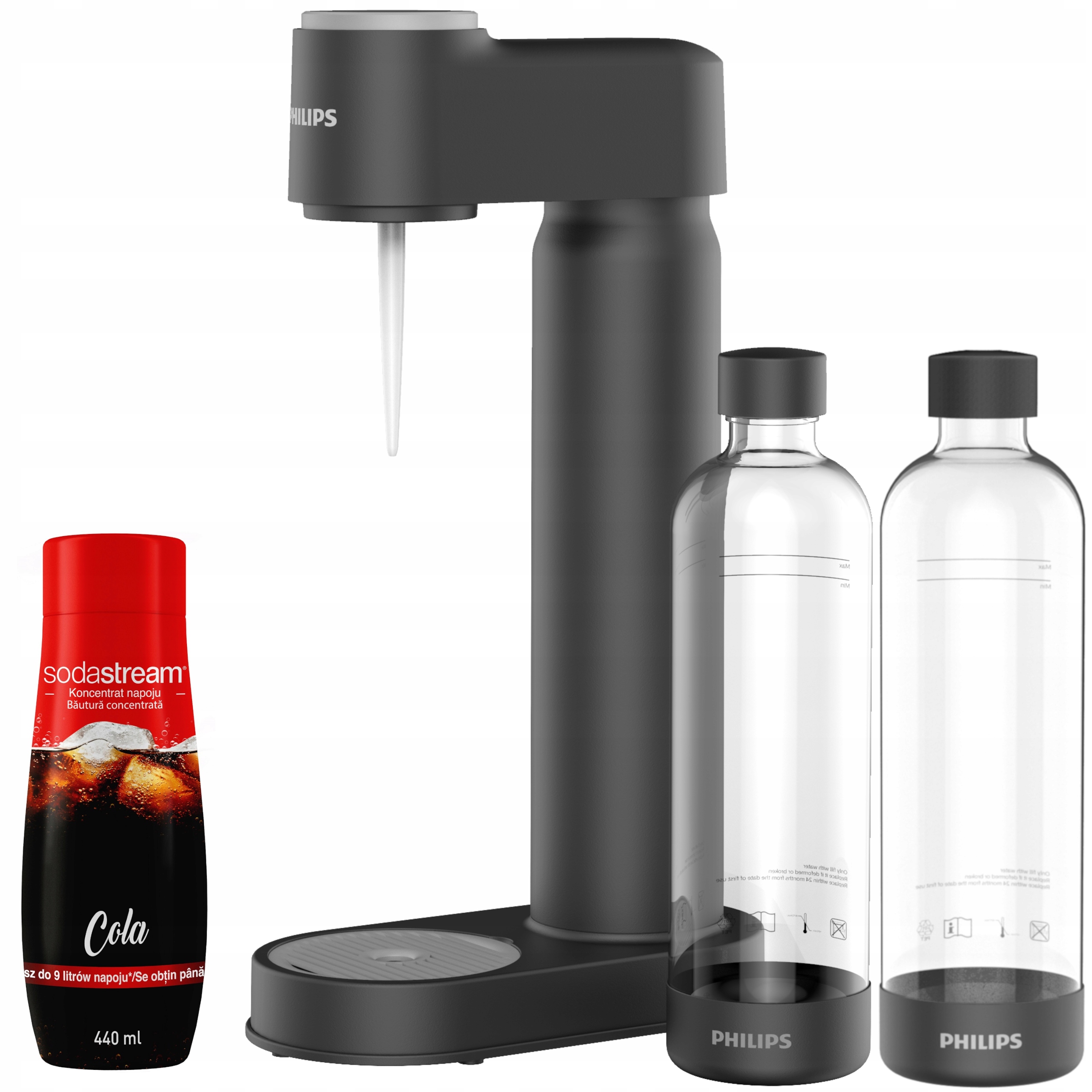 

Saturator Philips, 2 butelki 1L, Sodastream Cola