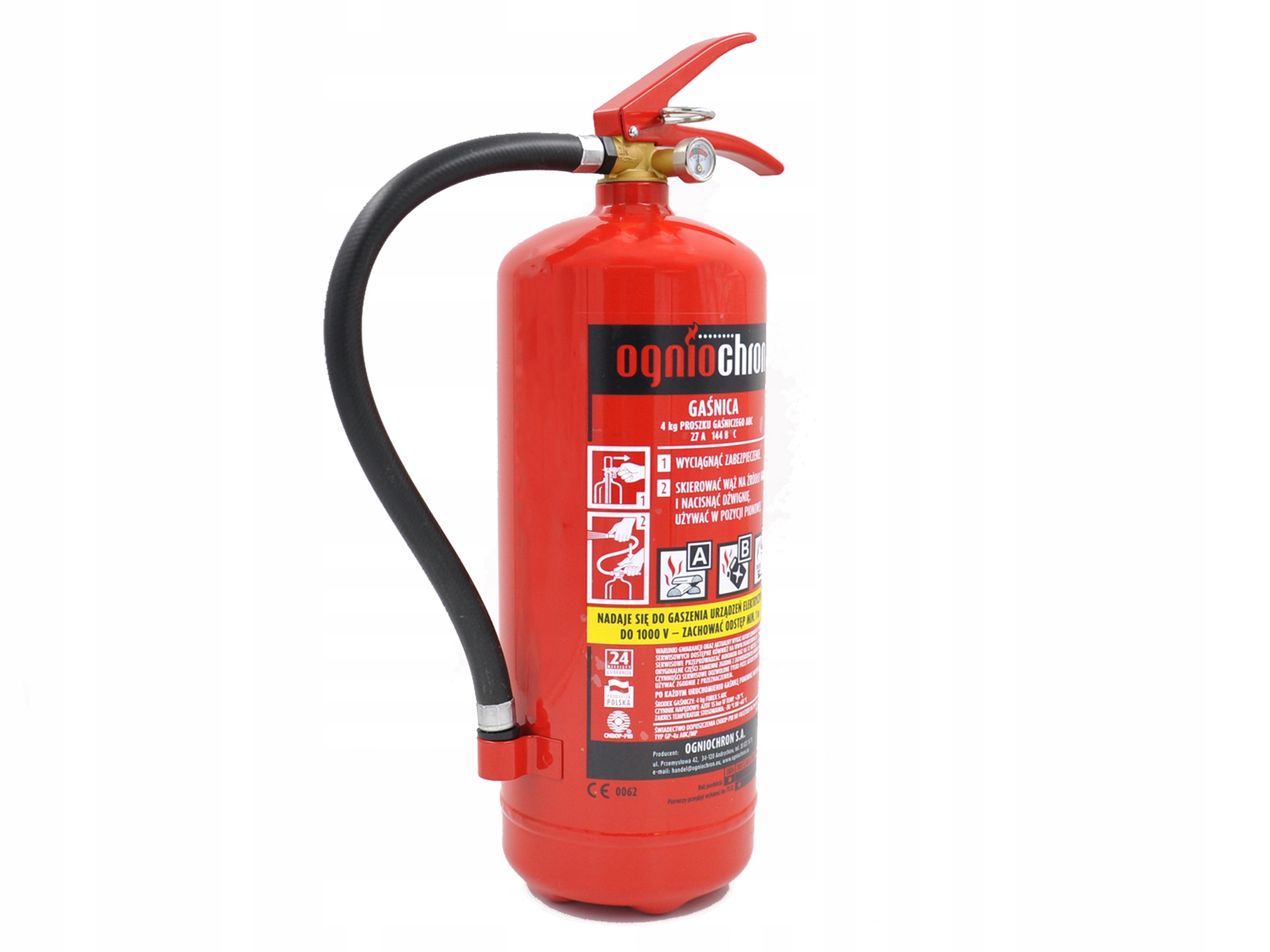 Gaśnica proszkowa GP-4xABC Ogniochron rok 2026