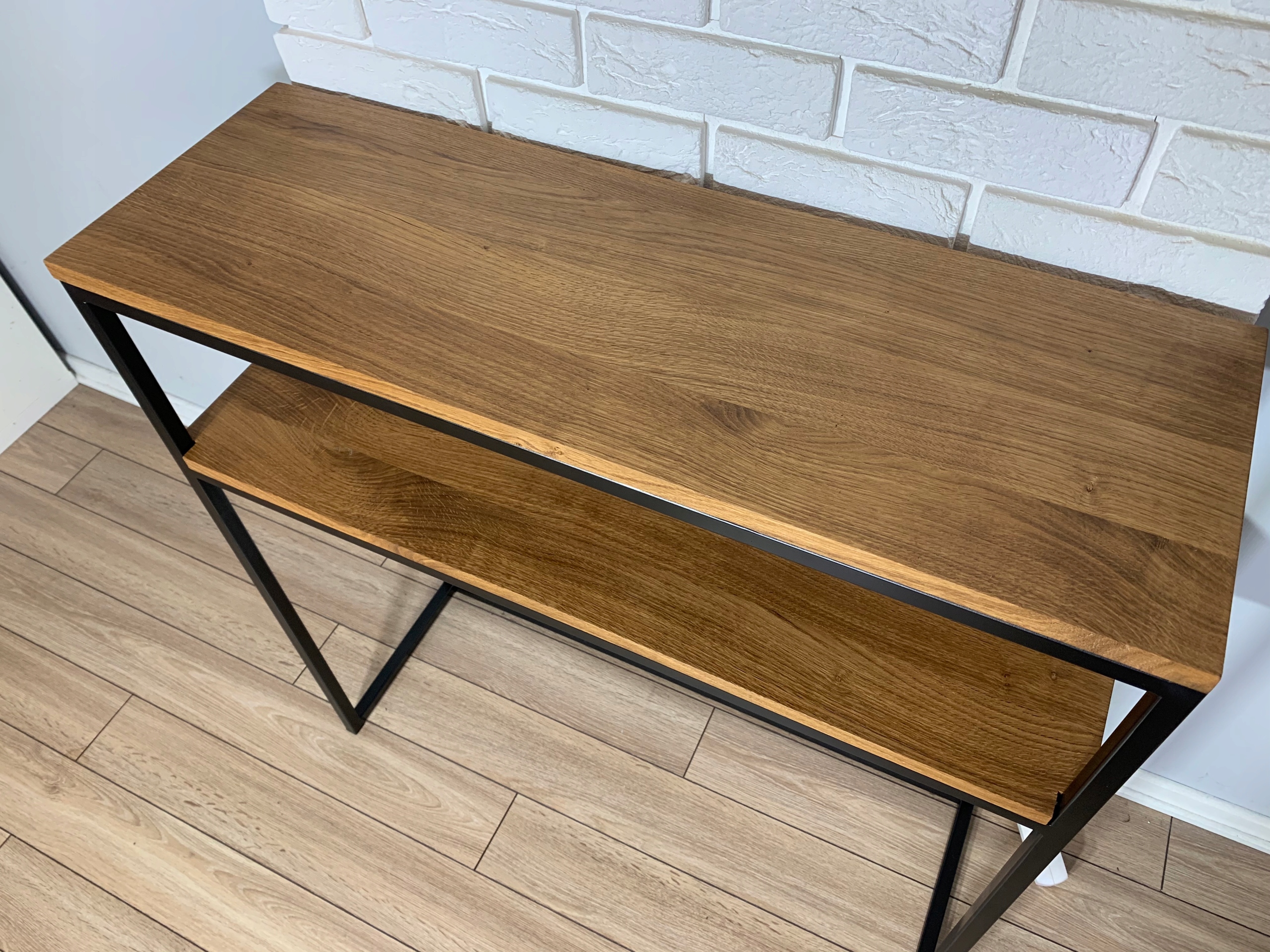 Dębowa drewno KONSOLA LOFT naturalny Bestseller! Wysokość mebla 80 cm