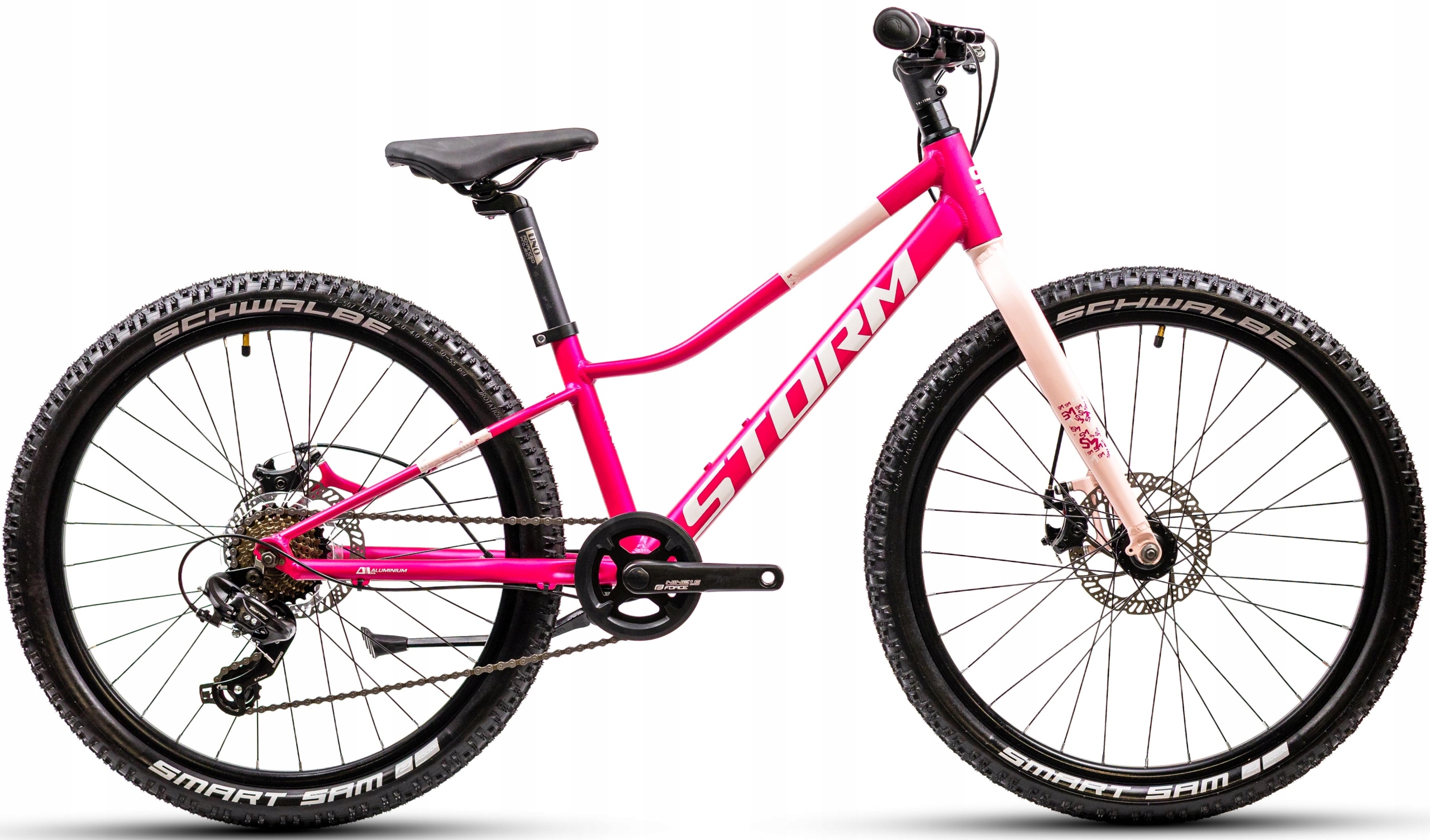 Rower Młodzieżowy 24 Storm Bella 2D rama 11 24 ciemny róż 2025 1x7