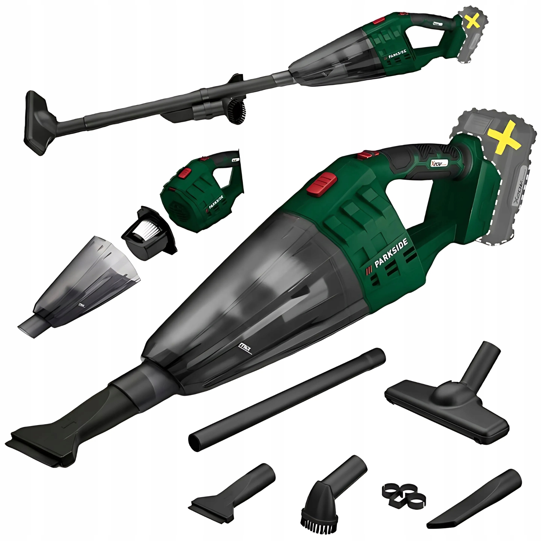 Odkurzacz Ręczny Pionowy Akumulatorowy 20 V Parkside Phssa 20-Li D2 czarny