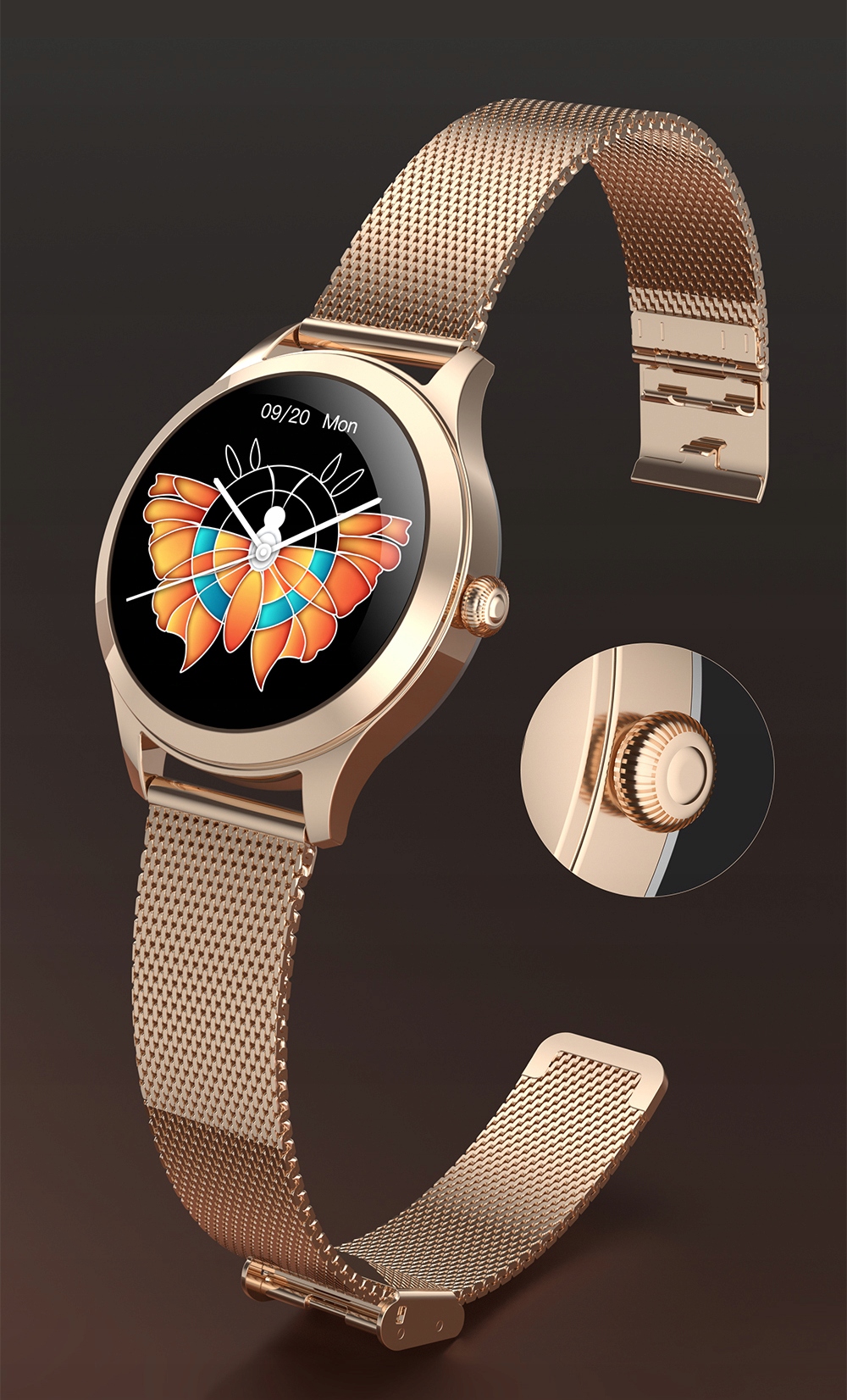 SMARTWATCH G. ROSSI PRO NEW FULL DOTYK Kolor złoty