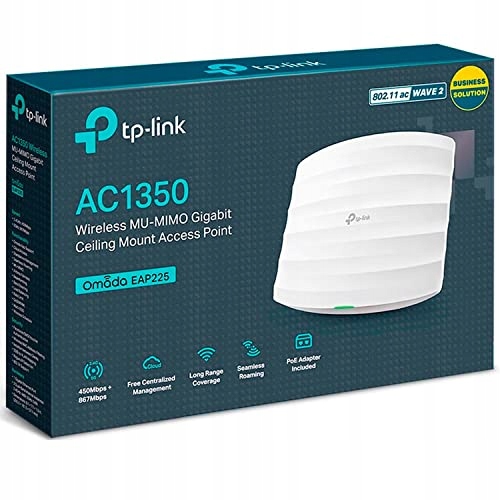 TP-LINK EAP225 Punkt Dostępu WLAN 1350 Mbit/s PoE Gigabit Ethernet — miniatura 6