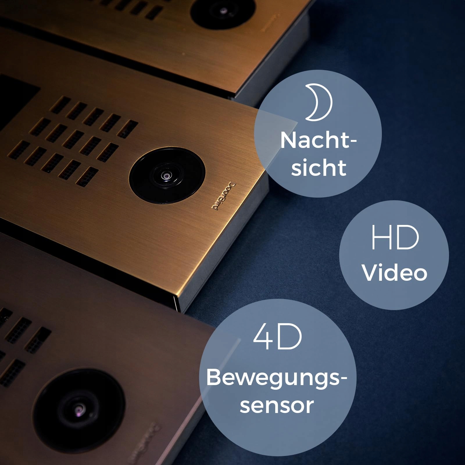 DOORBIRD D2101FV Stacja Wideo IP Czytnik Linii Papilarnych RFID HD Antacyt — miniatura 3