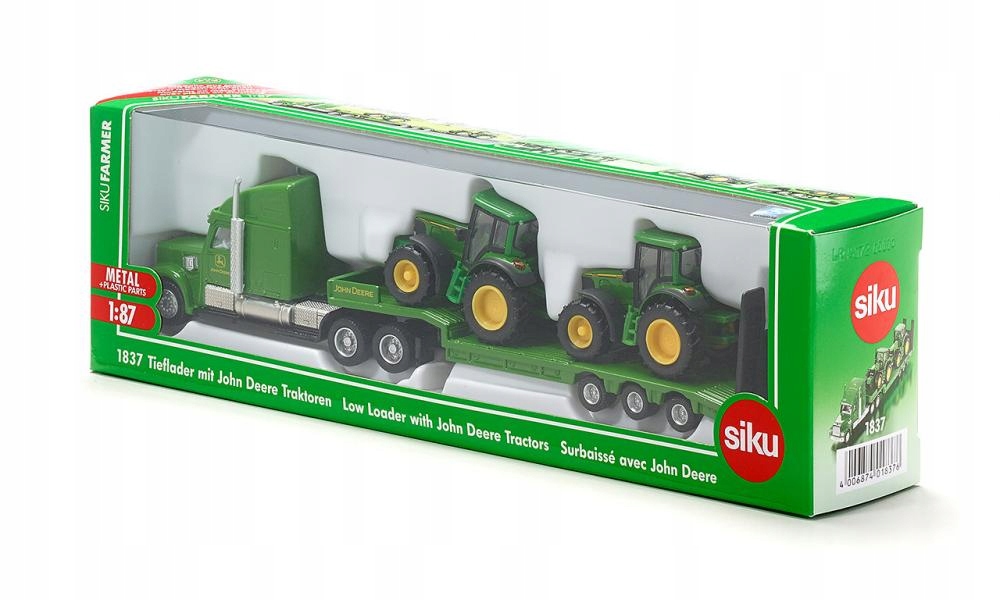 

1837 Ciężarówka z lawetą traktor 2 John Deere siku
