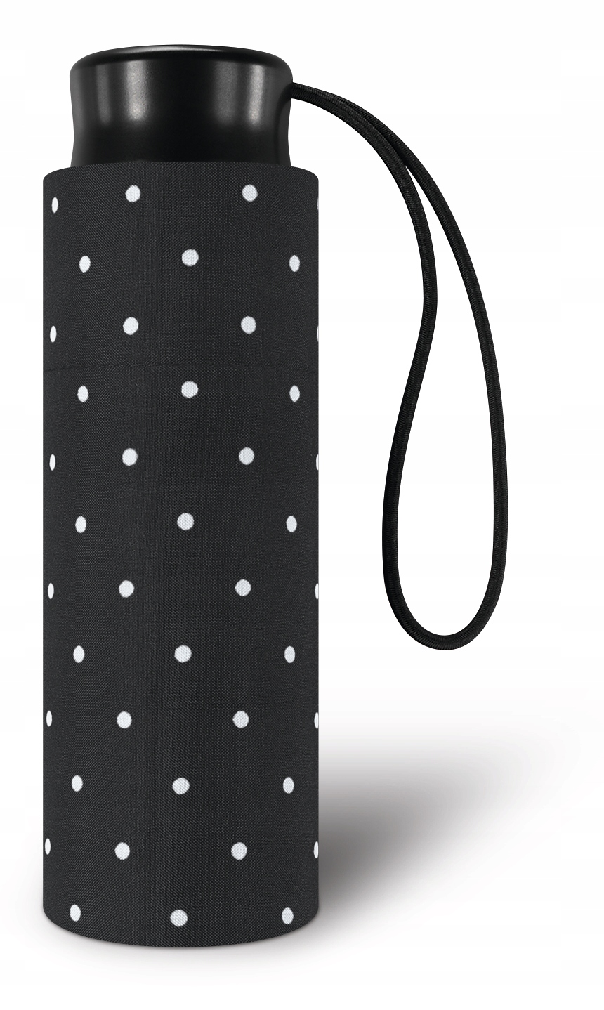 

Mała parasolka Happy rain Ultra mini Dots czarna