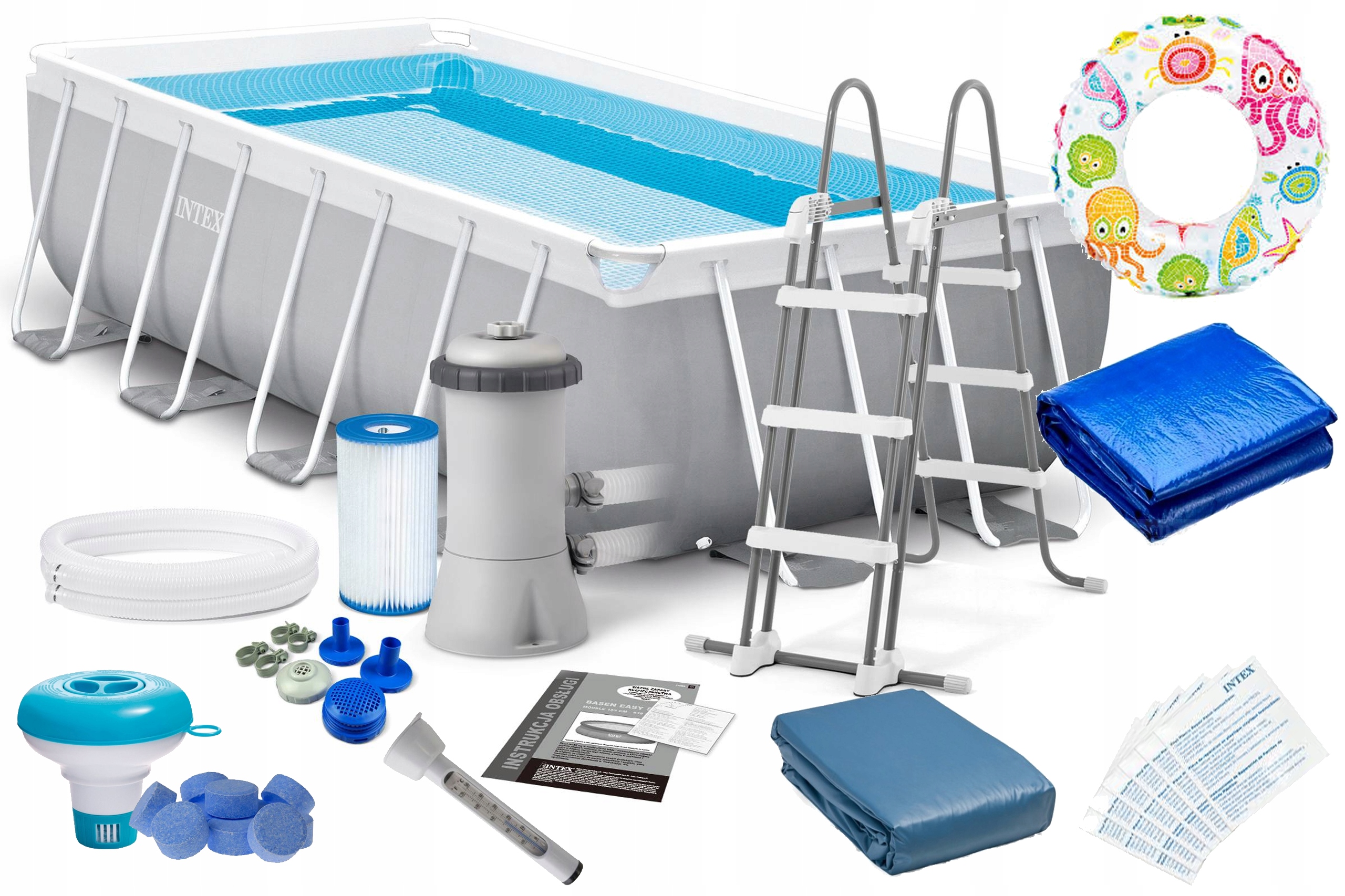 

Intex 26788 Basen stelażowy 400x200x100cm 15w1