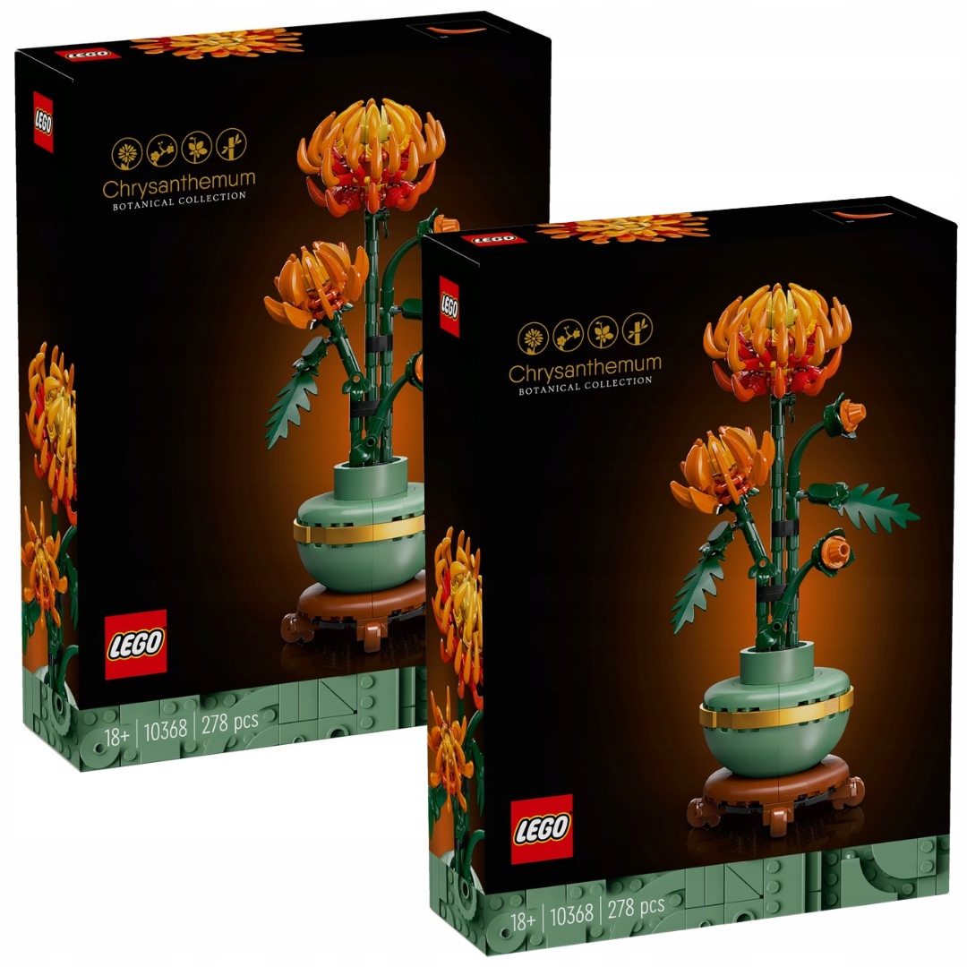 2x LEGO Botanicals 10368 Chryzantema