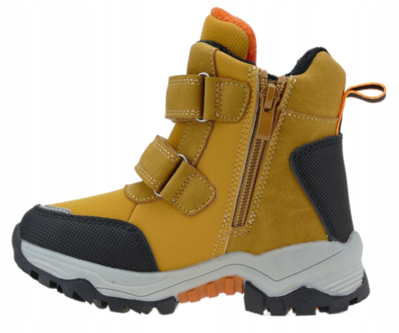 BUTY ZIMOWE CHŁOPIĘCE OCIEPLANE ŚNIEGOWCE RZEPY 27 Kolor brązowy