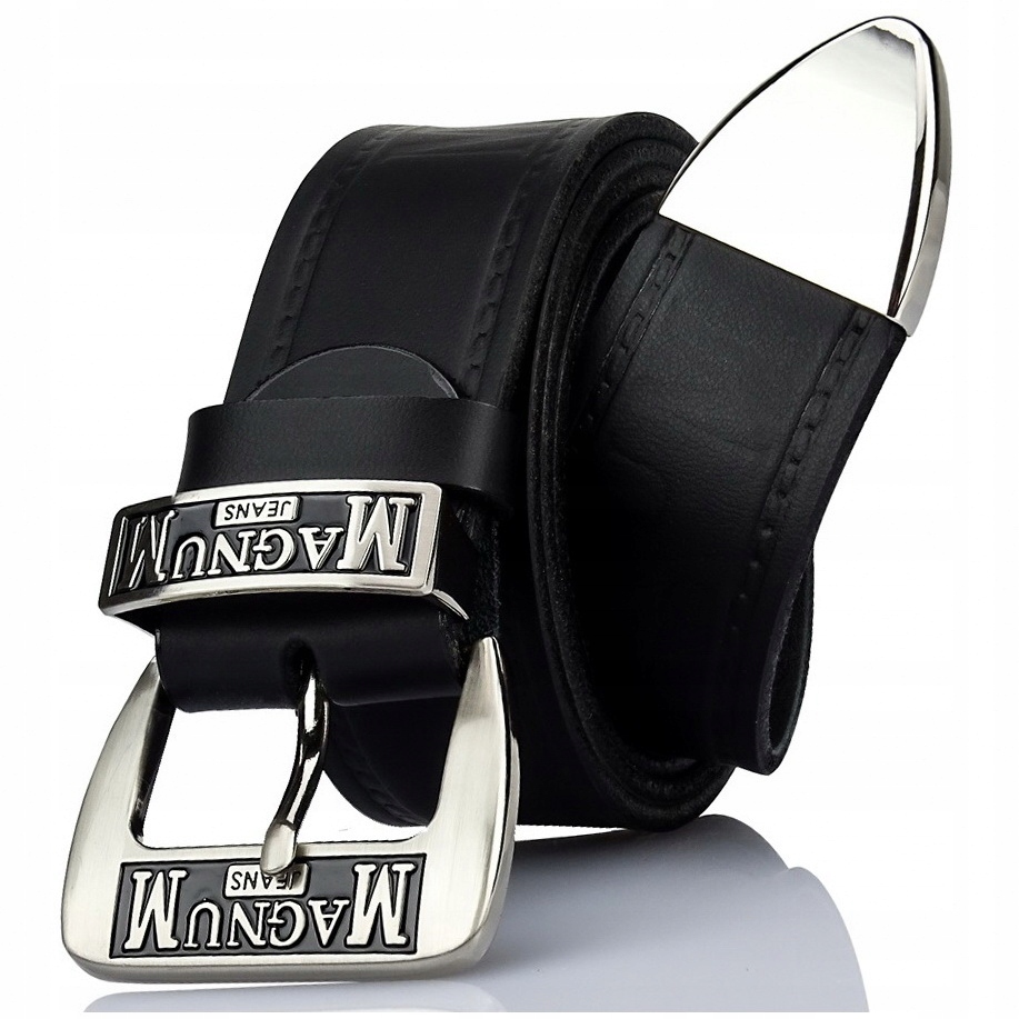 PASEK MĘSKI DO SPODNI SKÓRZANY GRACIO SZEROKI DŁUGOŚĆ PASKA 100 CM PREZENT