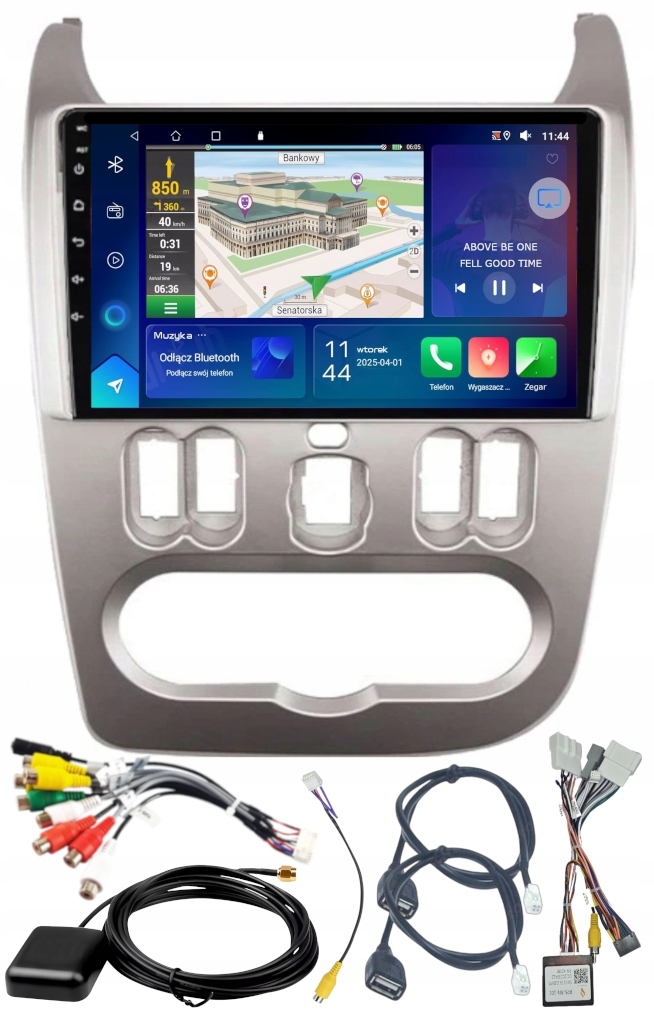 Rádio Navigácia Gps Dacia Logan 2009-2013 Wifi Carplay Bt Usb 2GB 64GB