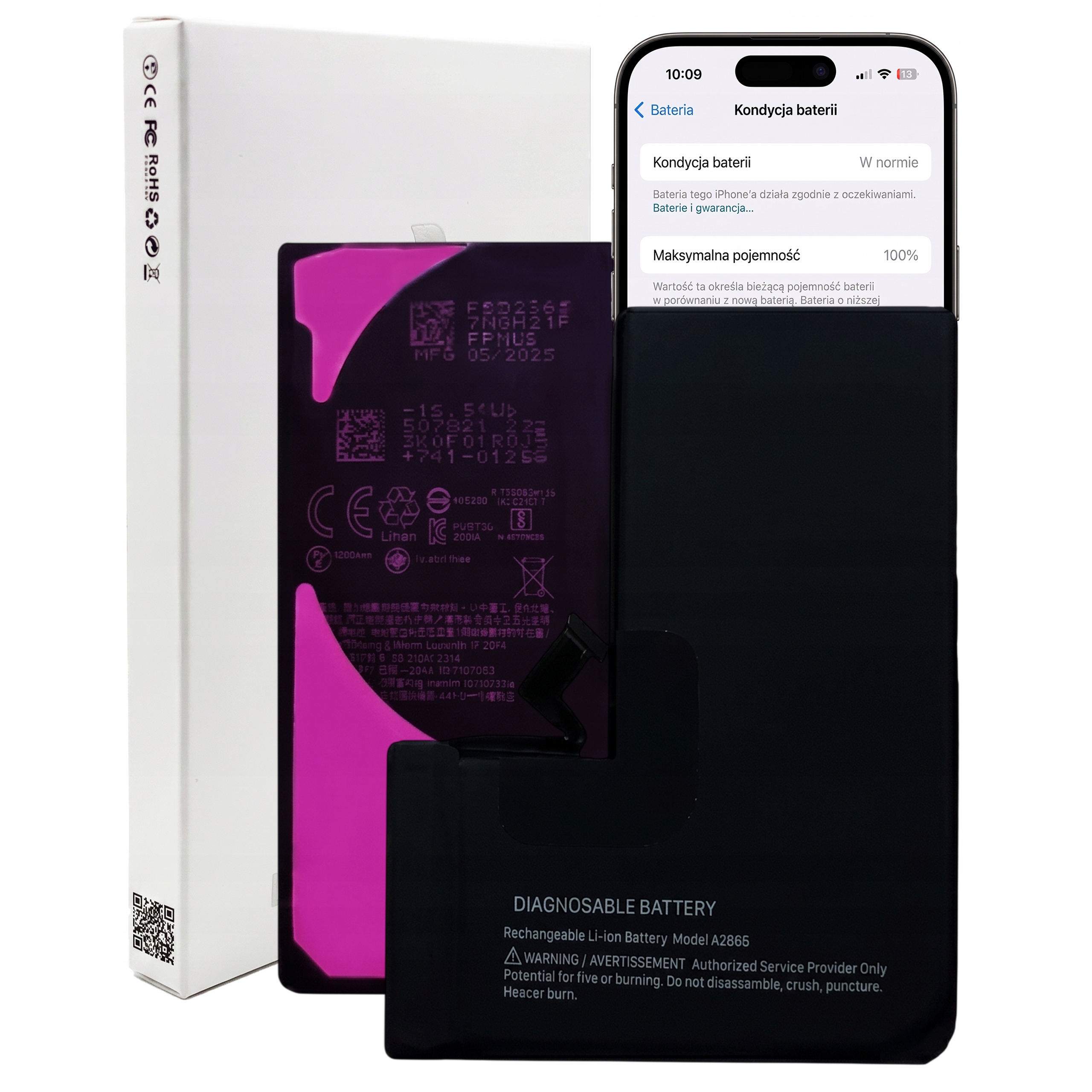 Bateria iPhone 14 Pro A2866 Diagnosing Battery Bez Komunikatu