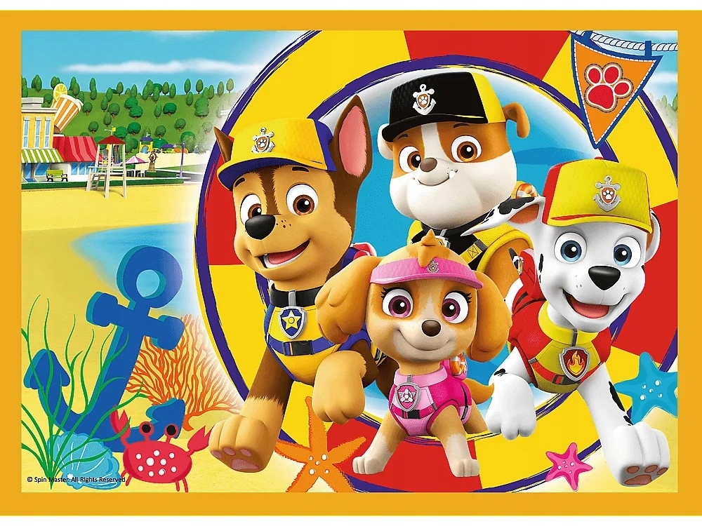 PUZZLE 4W1 WAKACYJNY PSI PATROL PAW PATROL TREFL Liczba elementów 207