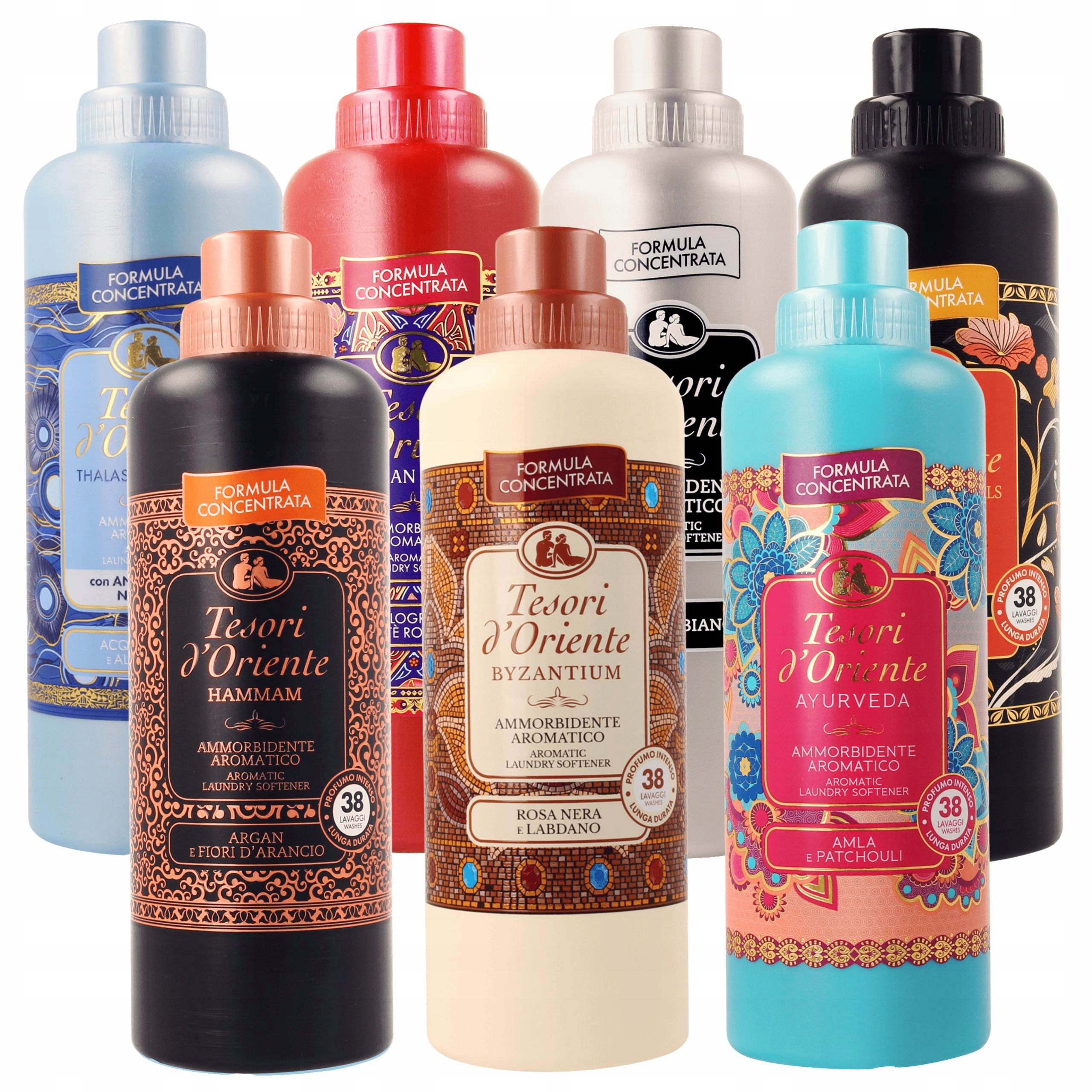 Tesori d'Oriente Płyn Do Płukania MIX Zapachów 7x760 ml Zestaw Na 266 Prań