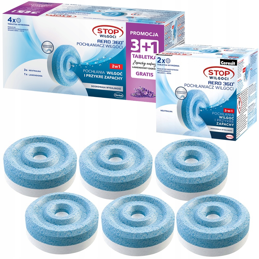 6x POCHŁANIACZ WILGOCI METYLAN STOP CERESIT AERO