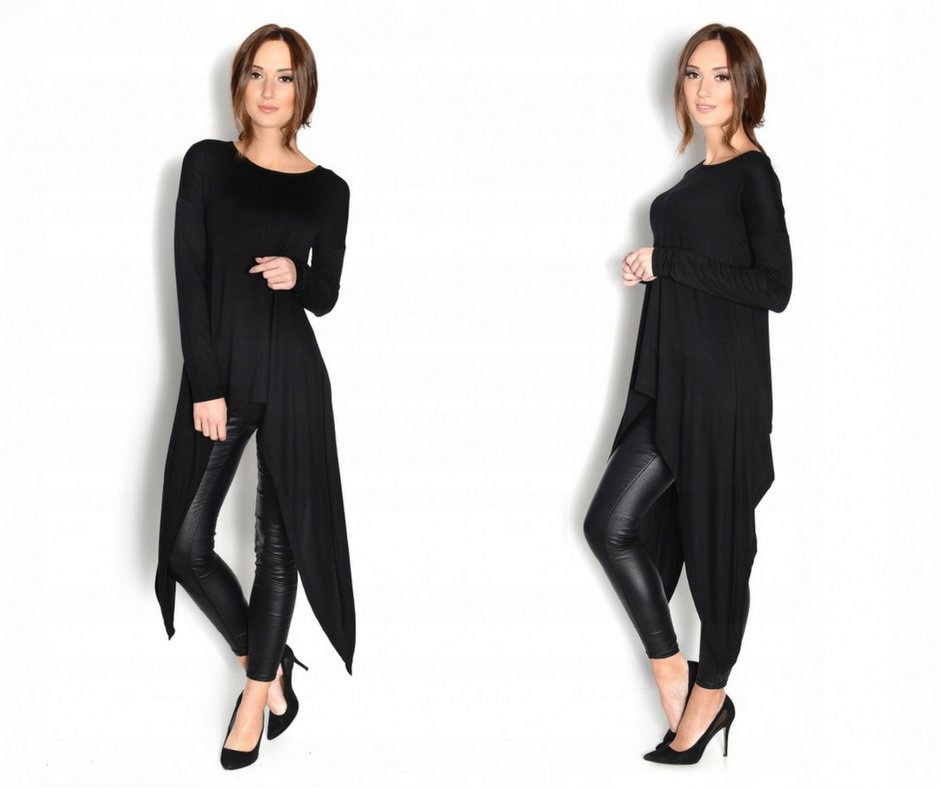 

Asymetryczna trapezowa długa tunika bluzka 2XL/3XL