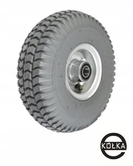 Kolečko 260 mm pneumatické, ložiskové, otvor v náboji 15 mm, Šedá Pneumatika