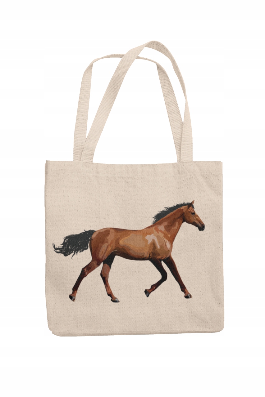 TORBA GRUBA WYTRZYMAŁA NADRUK KOŃ RÓŻNE NAPISY Kolor wielokolorowy