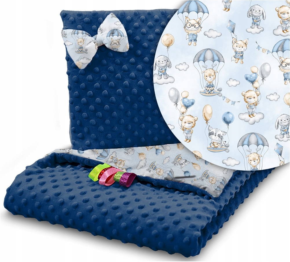 

Kocyk Minky 75x100 Kołderka Poduszka Babymam